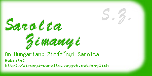 sarolta zimanyi business card